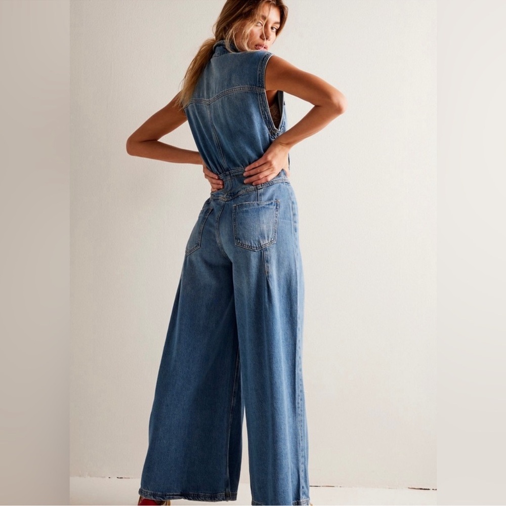 Free People CRVY Badlands Coverall We The Free Wide Leg Stagecoach Festival - Picture 3 of 13